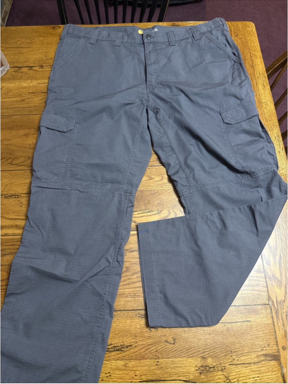 Carhartt Pants Mens Size 44x32 Gray Forced Relaxed Fit Cargo Trousers J95